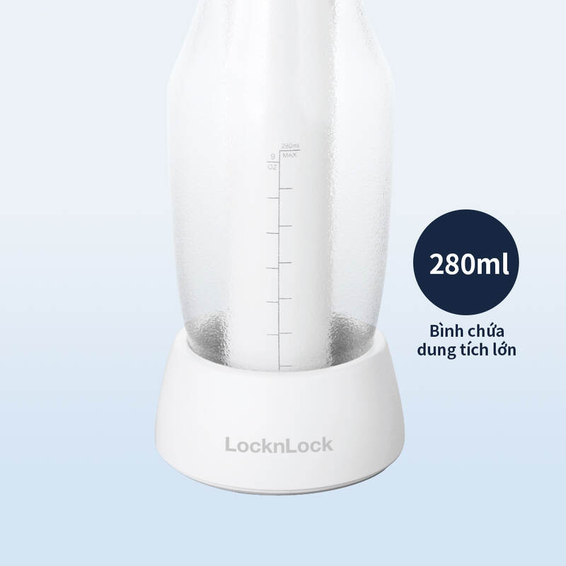 Máy Tăm Nước Không Dây Locknlock Jumbo Cordless Oral Irrigator 5V, 3W, 280ml Màu trắng - ENR126WHT, , large image number null